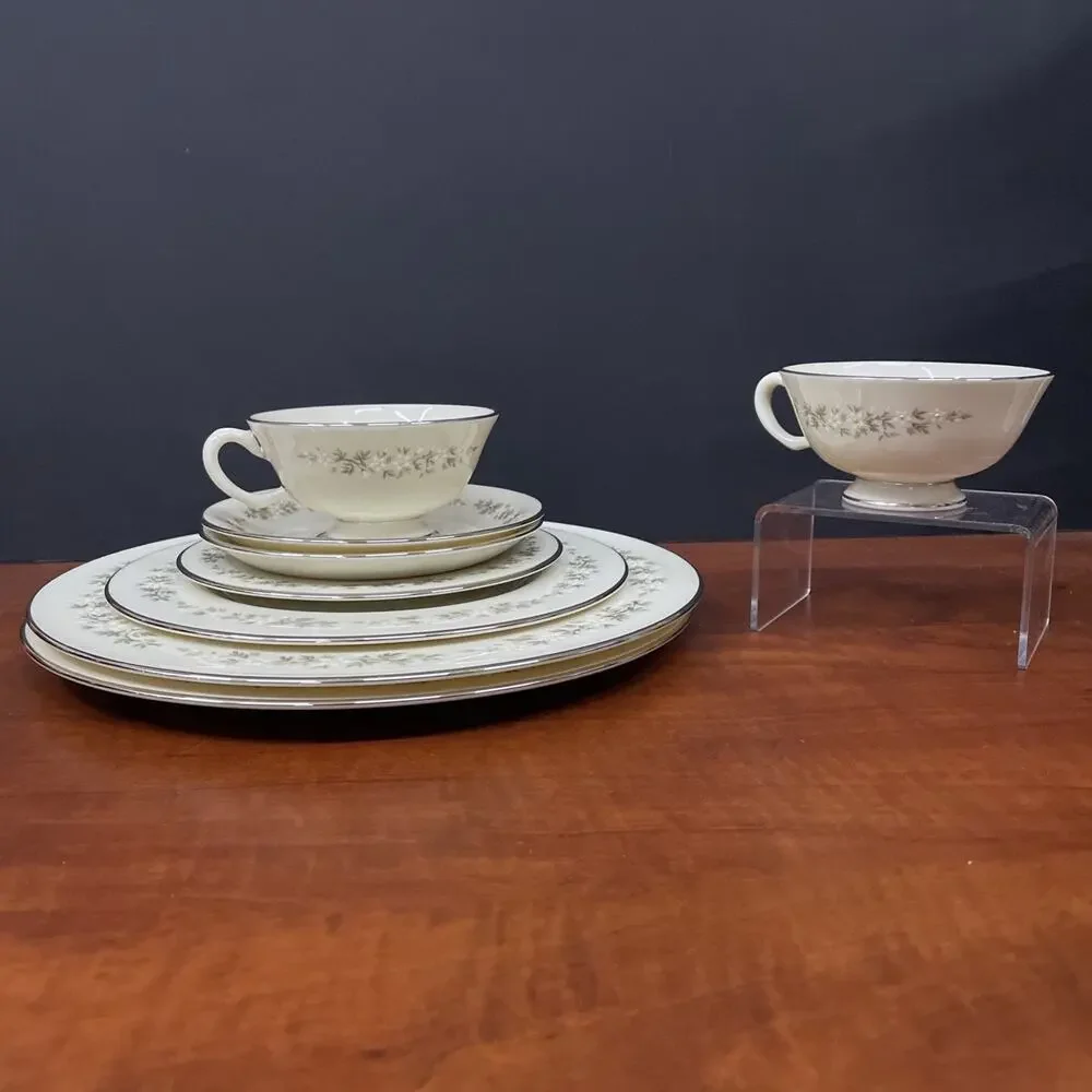 Vtg Dish Set Of 8 Pieces Brookdale By Lenox H500